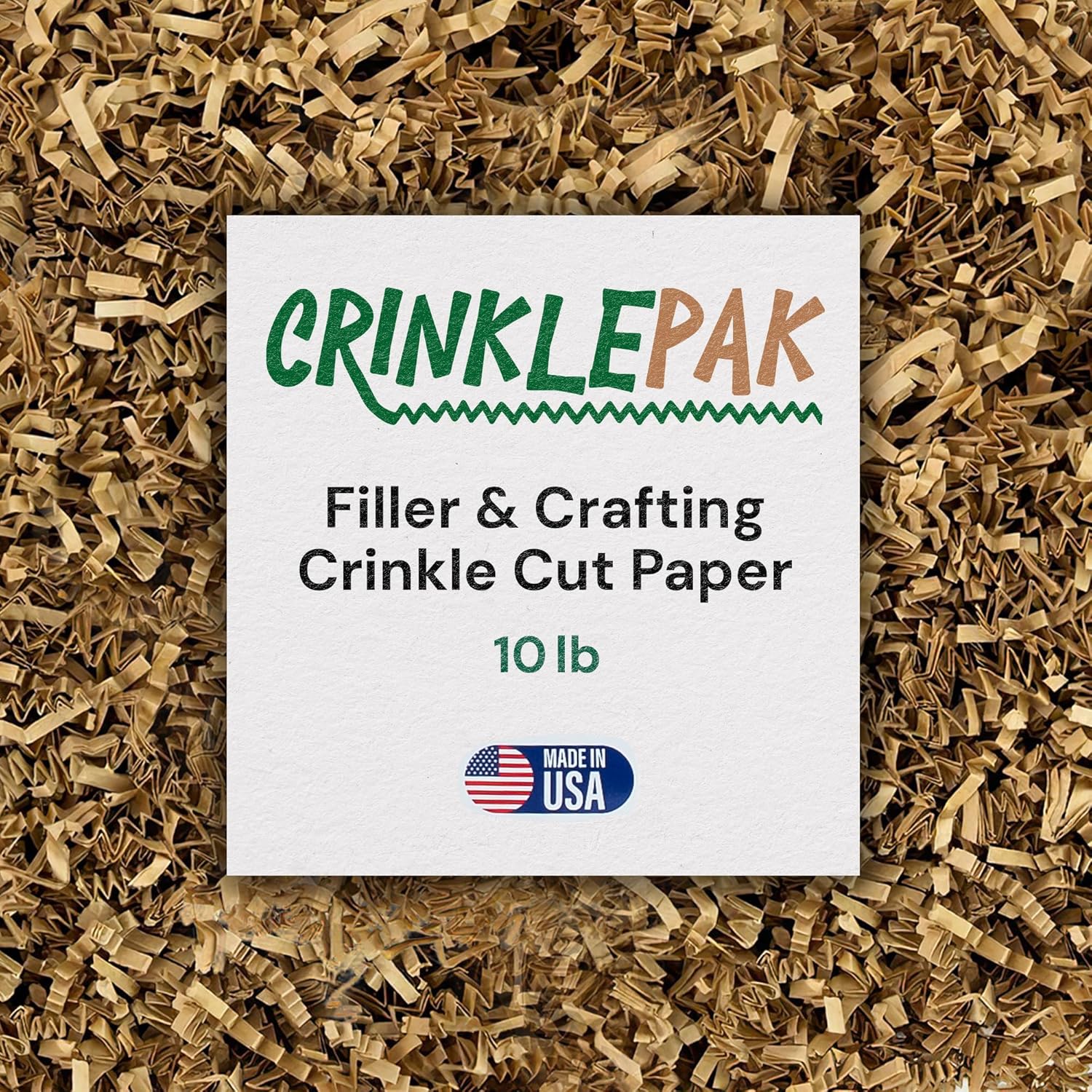 10LB USA Made Kraft Crinkle Paper Filler for Gift Baskets