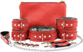 Barcelona 7-Piece Leather Wrist Ankle Cuffs Collar Set - Comfortable