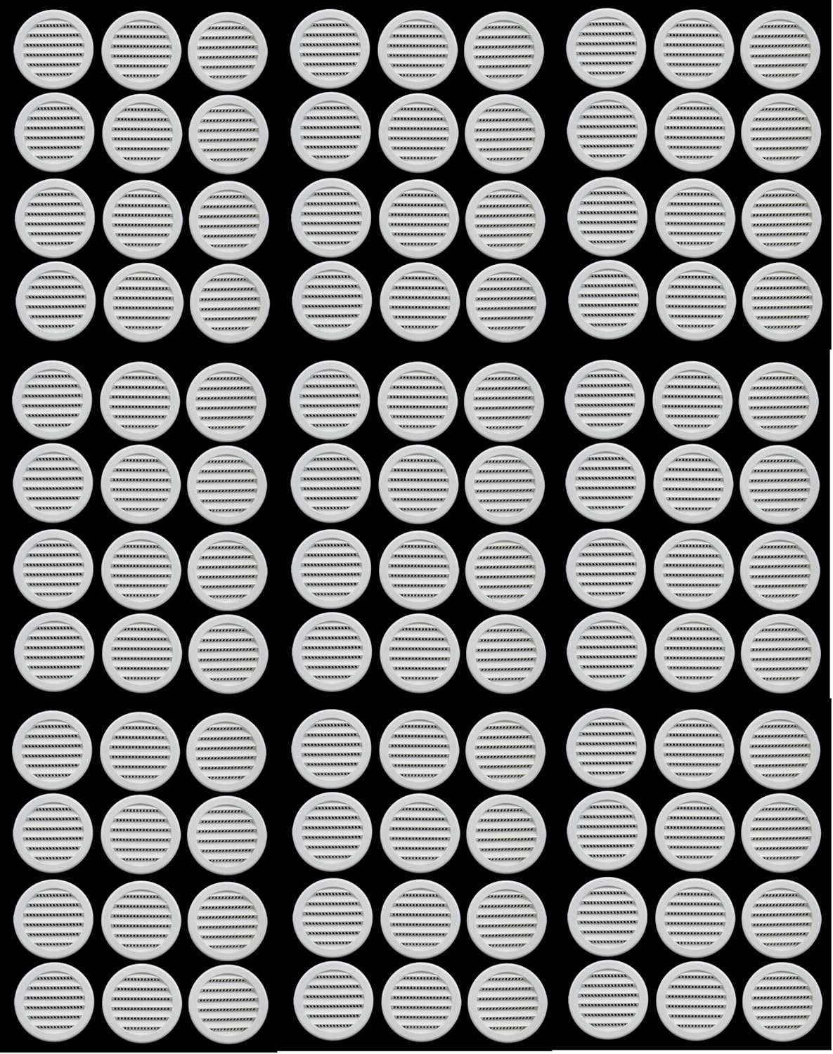 3 Inch Round Plastic Louver Soffit Air Vent for Versatile Use