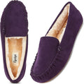Women Moccasin Slippers with Memory Foam - Faux Fur Lined