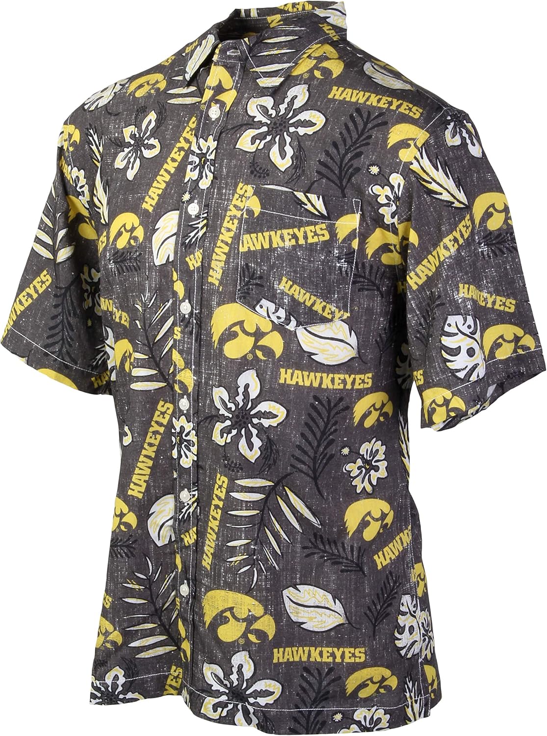 Wes and Willy Mens College Sports Fan Hawaiian Floral Shirt