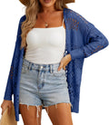 Crochet Lightweight Open Front Cardigan - Breezy Oversized Style