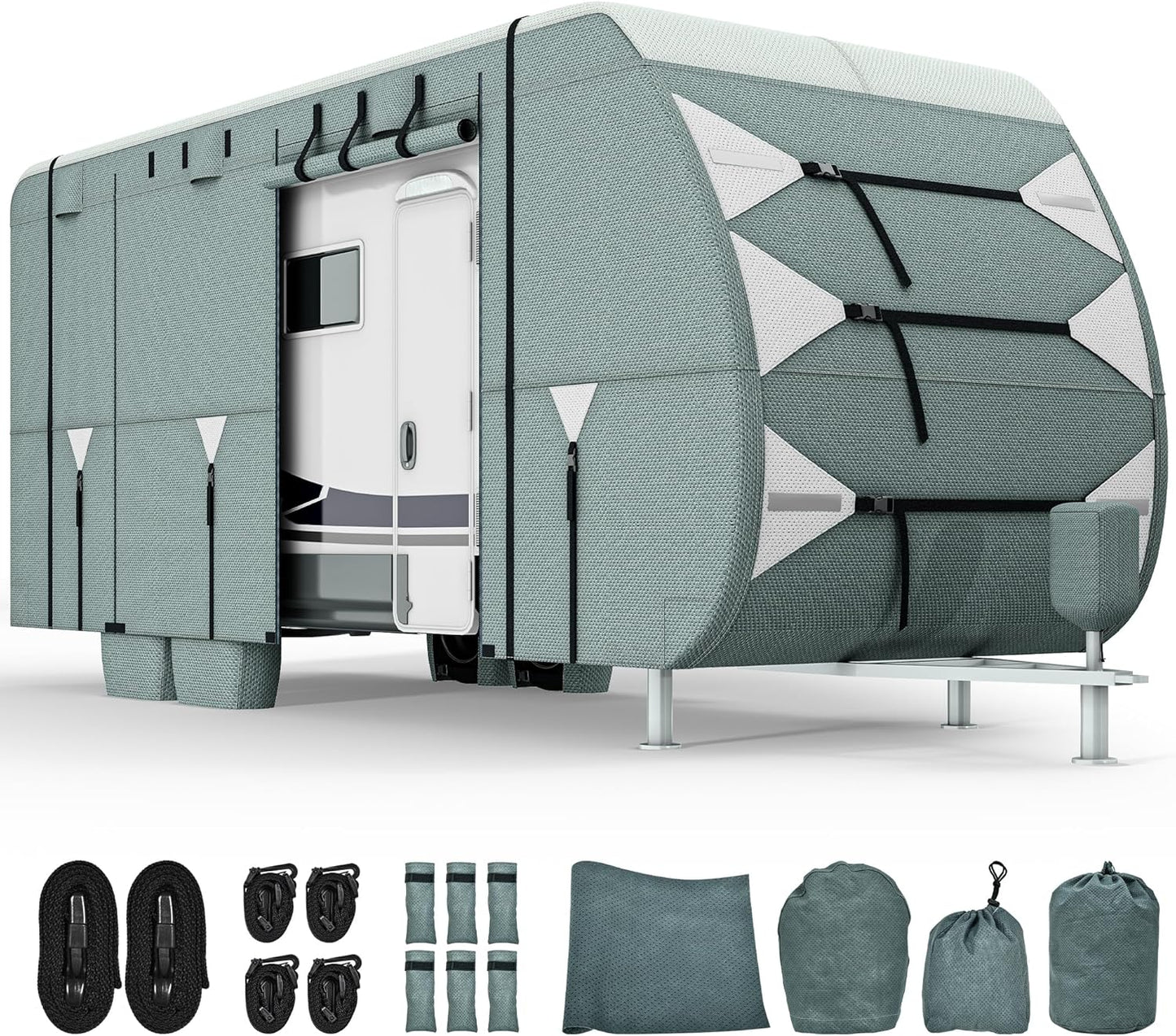 YITAHOME RV Cover for 20-22FT Travel Trailers - Waterproof & Windproof