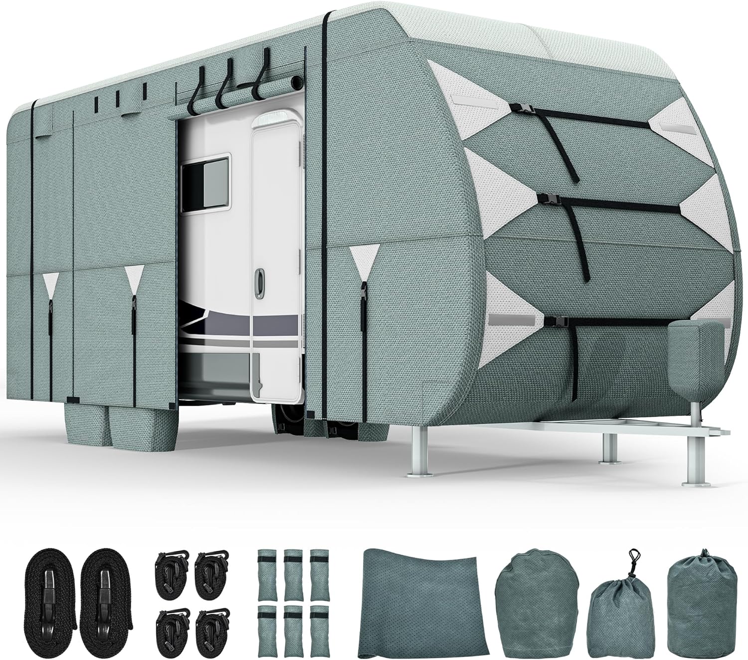 YITAHOME RV Cover for 20-22FT Travel Trailers - Waterproof & Windproof