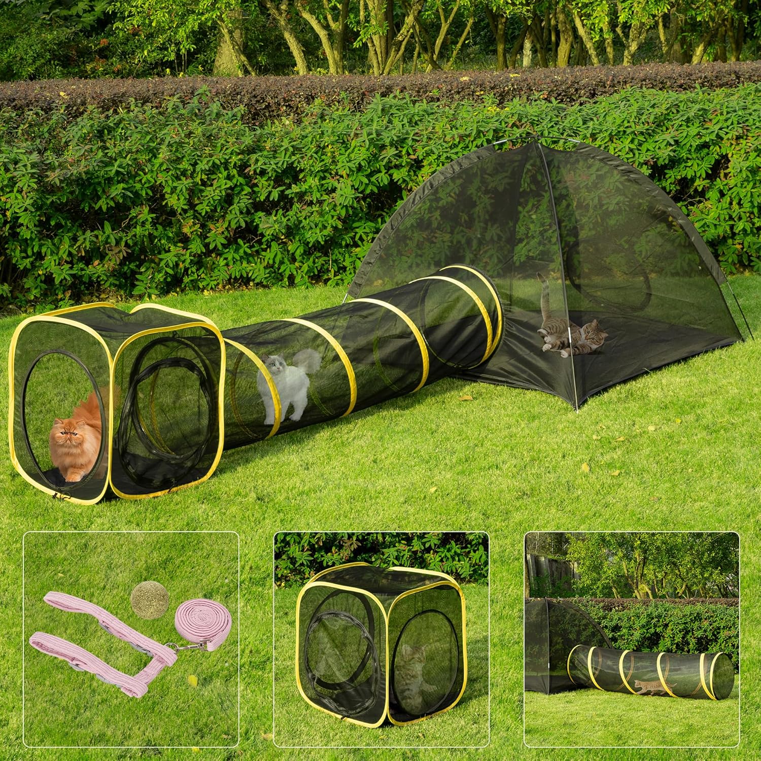 VIVOHOME Outdoor Cat Enclosures 3-in-1 Catio for Cats and Pets