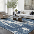 Area Rugs 8x10 for Living Room Bedroom Machine Washable - Soft Blue