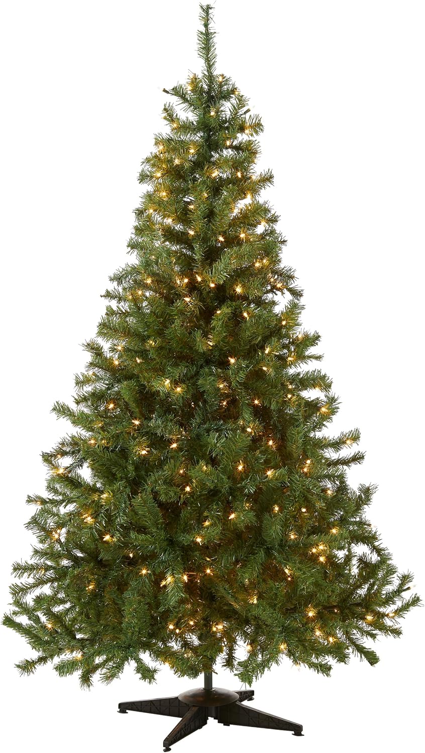 6 ft Pre-Lit Artificial Christmas Tree with 400 Lights