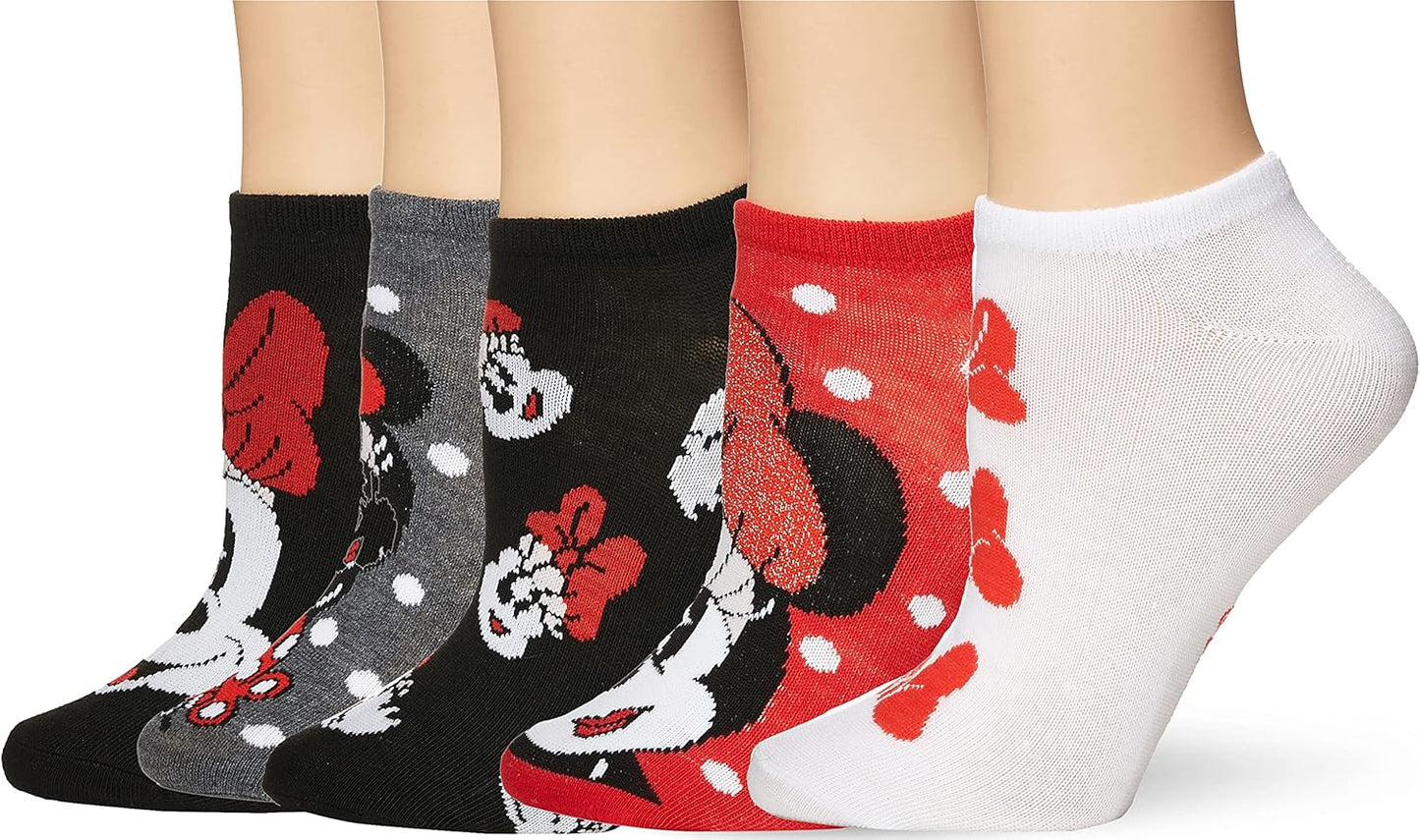 Disney Minnie Mouse 5 Pack No Show Socks