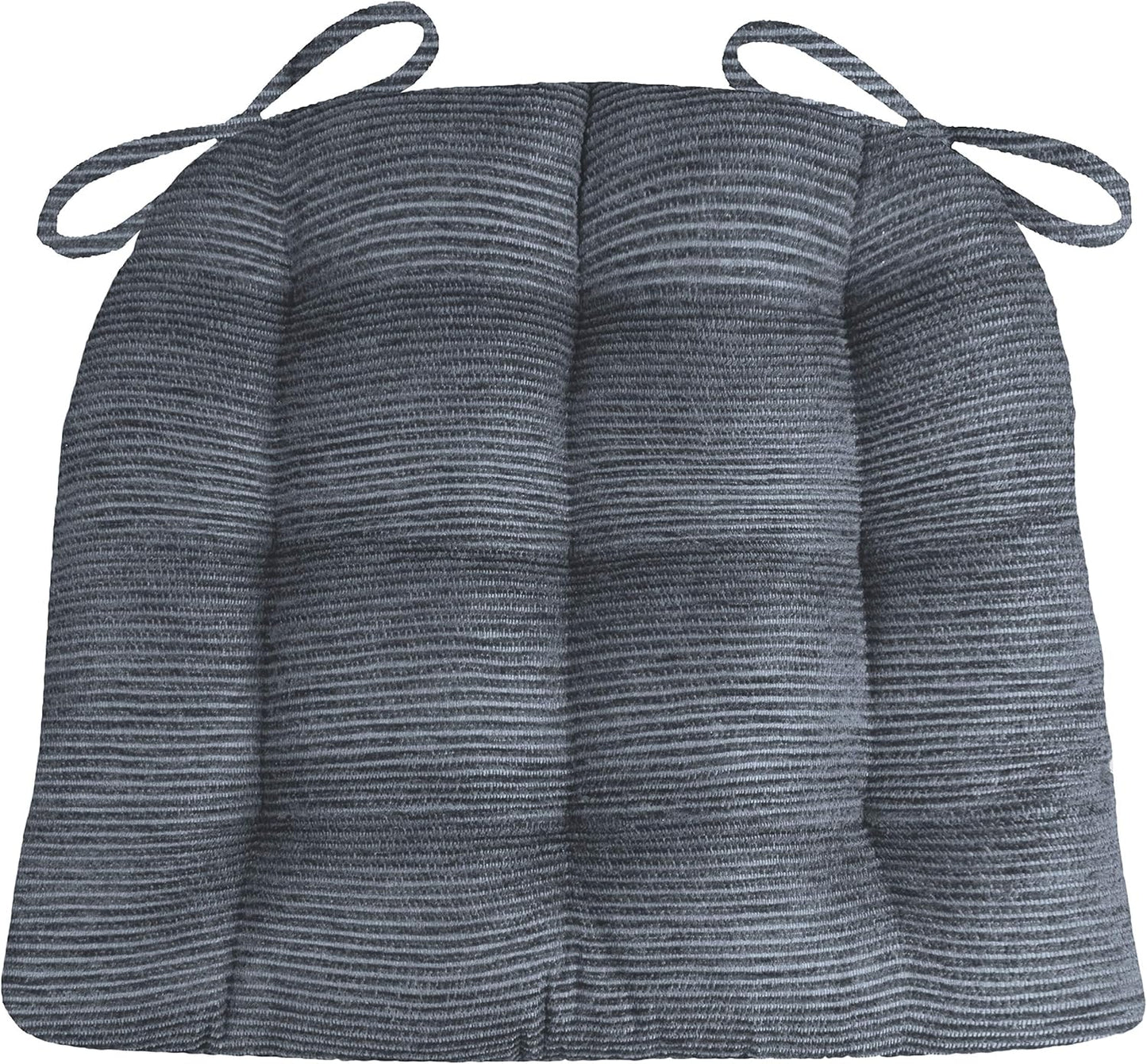Barnett Home Decor Chenille Rib Slate Grey Dining Chair Cushions
