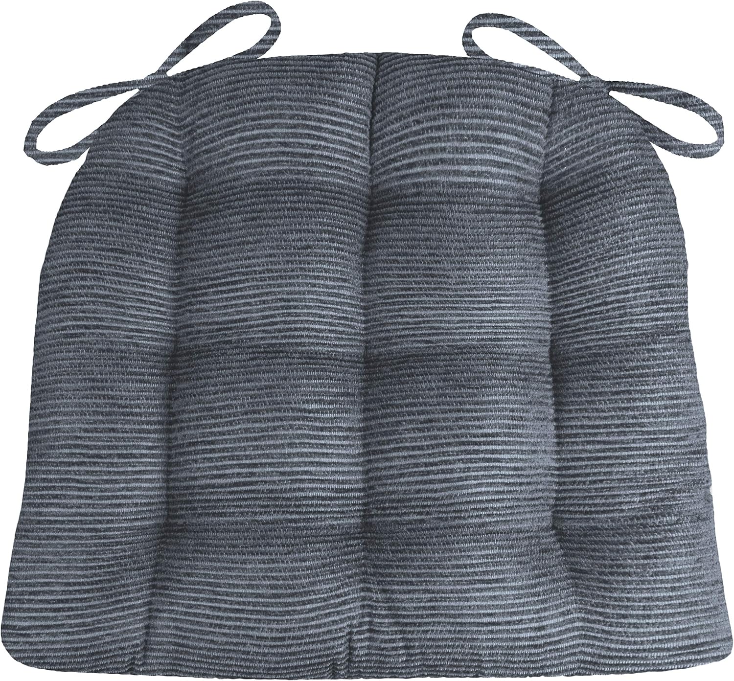 Barnett Home Decor Chenille Rib Slate Grey Dining Chair Cushions