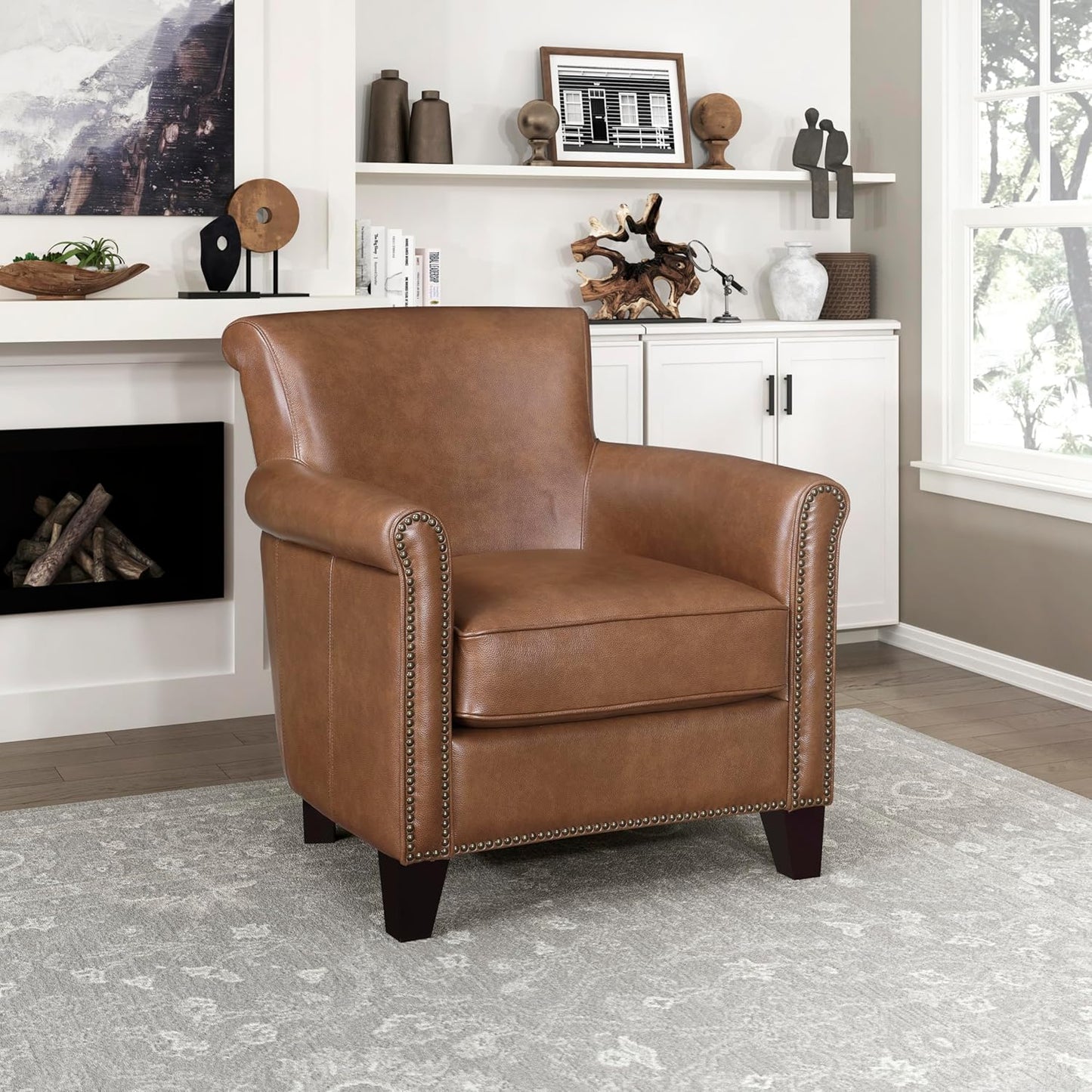 Lexicon Genuine Leather Chair: Comfy Reading Essential