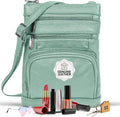 Crossbody Purses for Women Genuine Leather - Multi Pocket Travel Bag