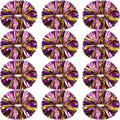 Cheerleading Pom Poms 12 Pack with Baton Handle for Sports Events