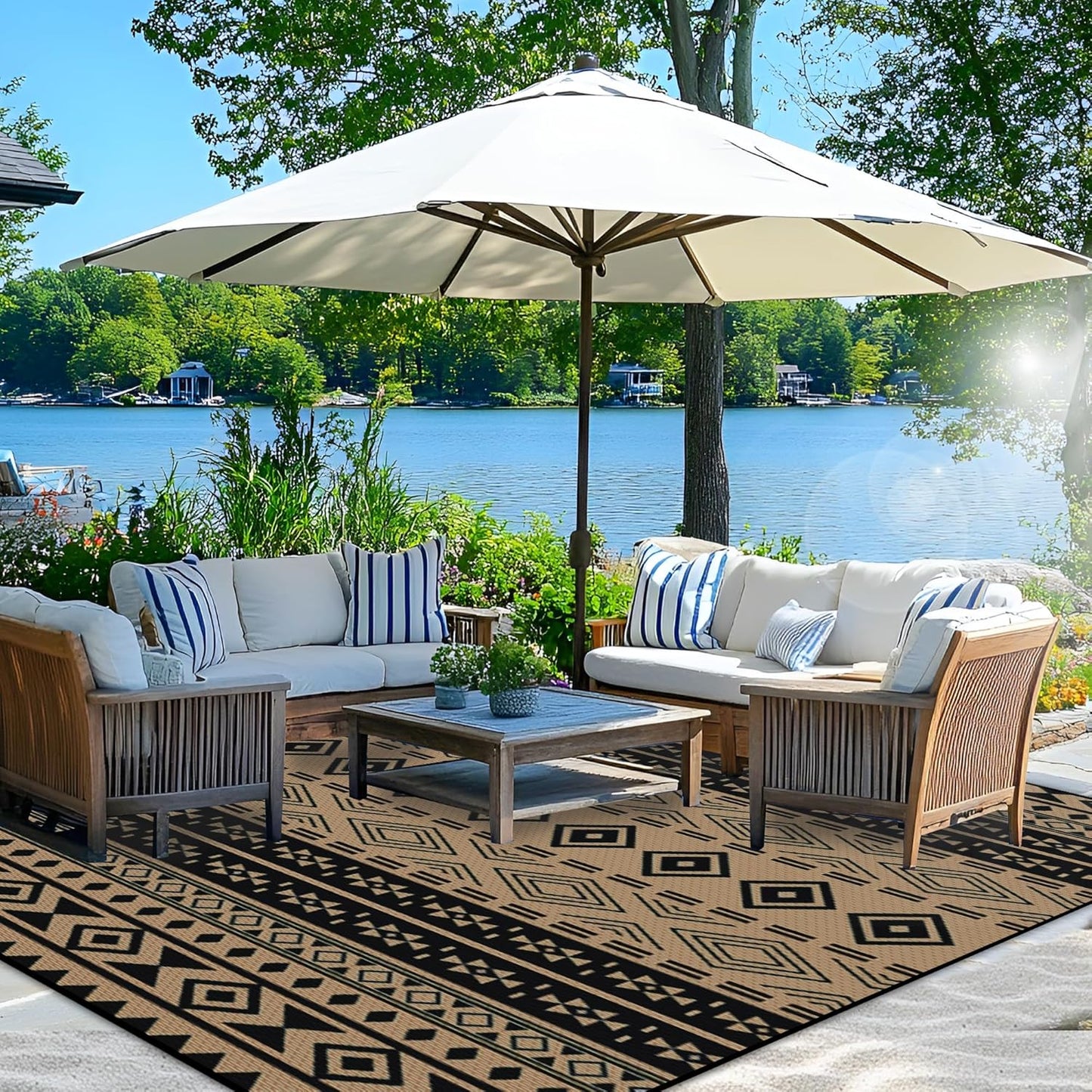 Versatile 9x12 ft Outdoor Rugs for Patio and Camping Needs