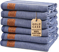 Gold CASE LYCIA Turkish Beach Towel Set of 6 - Quick Dry Navy