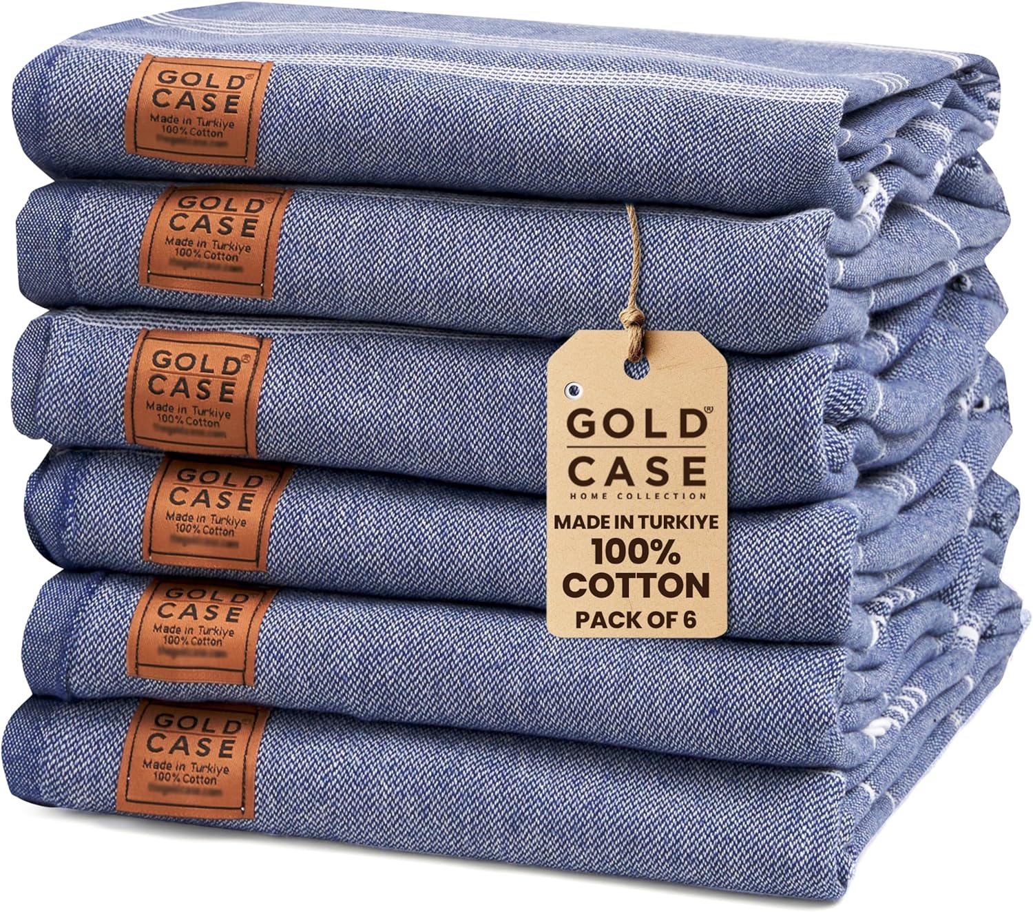 Lycia Turkish Beach Towel Set of 6 - Soft, Quick Dry & Sand Free