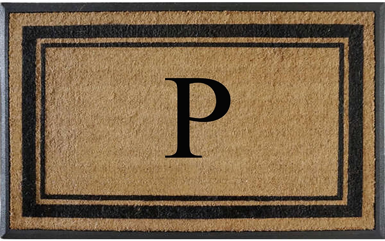 Natural Rubber & Coir Flocked Doormat for Front Door Entry