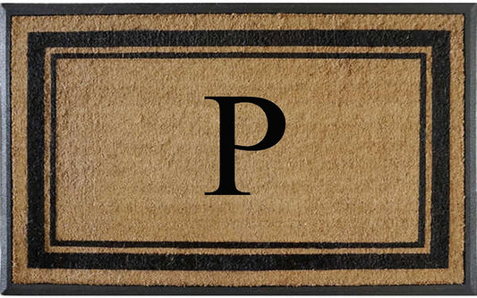 Natural Rubber & Coir Flocked Doormat for Front Door Entry