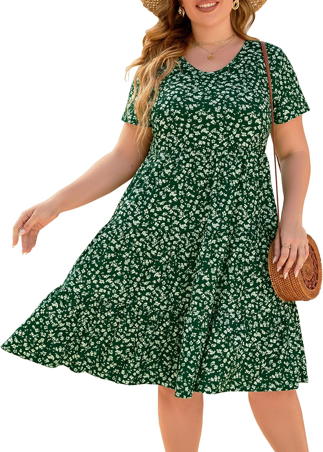 Women's Plus Size Casual Summer Tiered Babydoll Dress Review