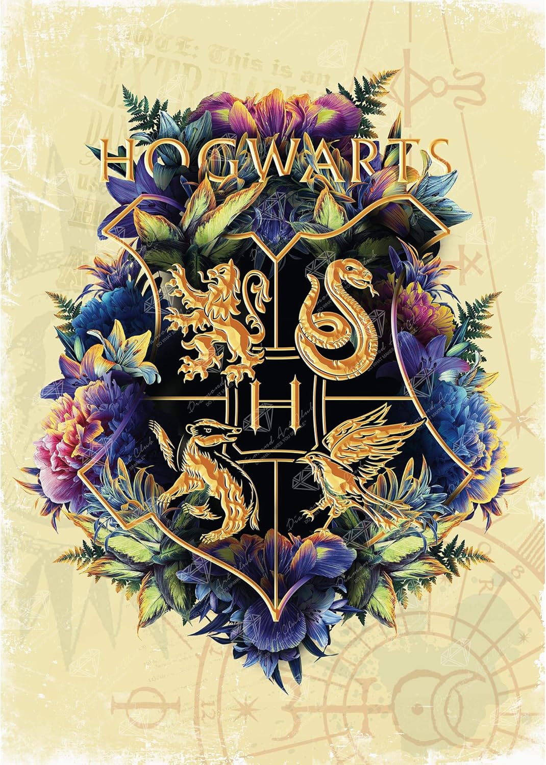 Hogwarts Crest Diamond Painting Kit - Unique Art Experience
