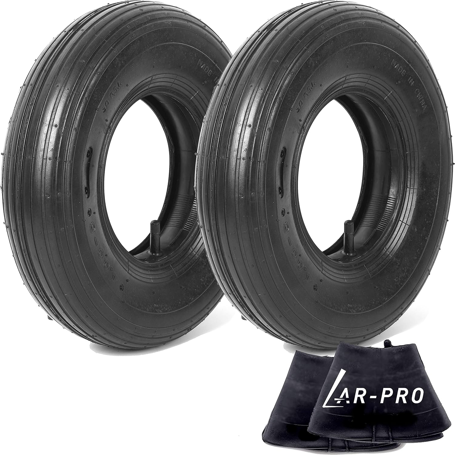 4.00-6 Replacement Pneumatic Tires and Inner Tubes for Wheelbarrows