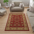 Ottomanson 5ft x 6ft 6in Red Area Rug for Living Room and Bedroom