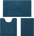 HOMEIDEAS 3 Pieces Bathroom Rugs Set - Ultra Soft Absorbent Bath Mats