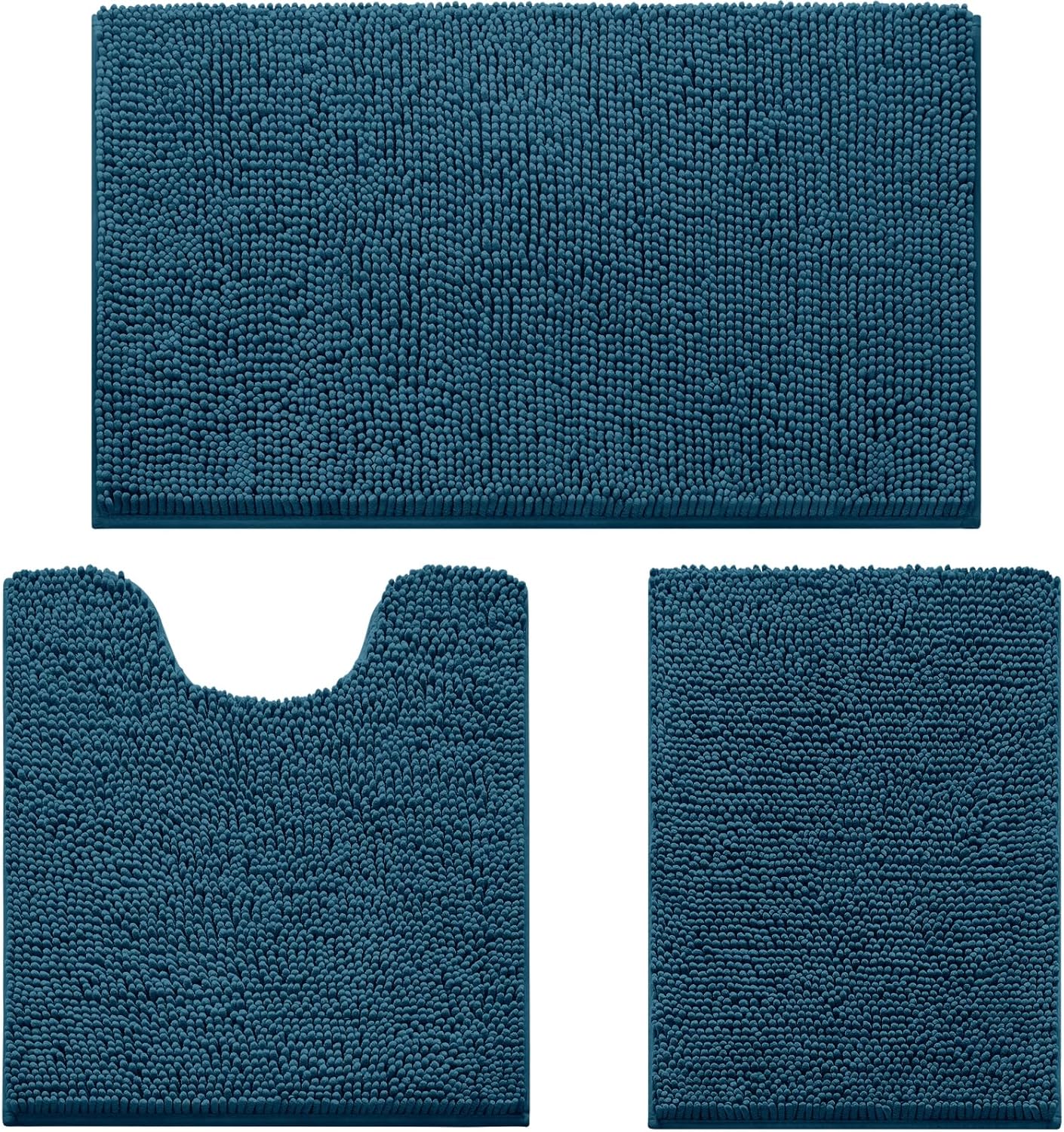 Ultra Soft Non Slip Chenille Bathroom Rugs Set for Any Space