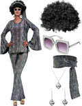 70s Women Disco Outfit Costume Set - Complete Retro Party