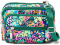 Baggallini Triple Zip Small Crossbody Bag - Lightweight Convertible