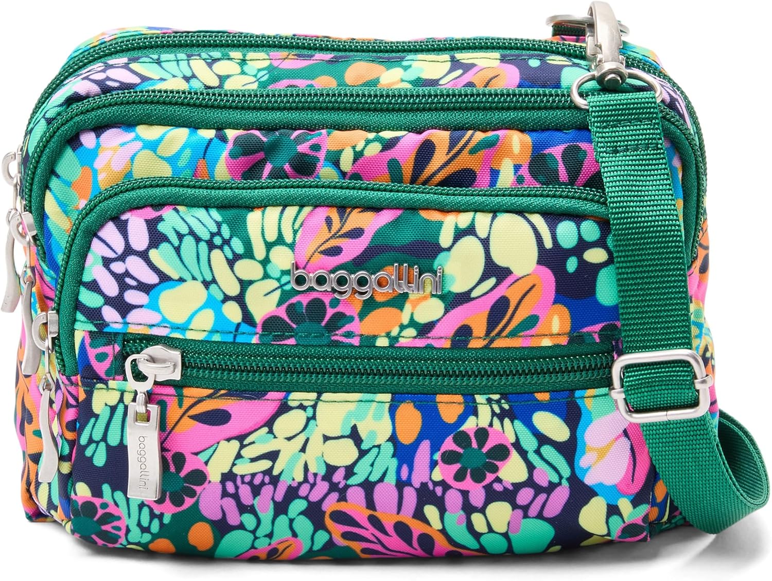 Baggallini Triple Zip Small Crossbody Bag: Lightweight & Versatile