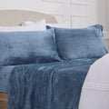 Ultra Soft Micro Fleece Sheets Set with Extra Deep Pockets - Queen