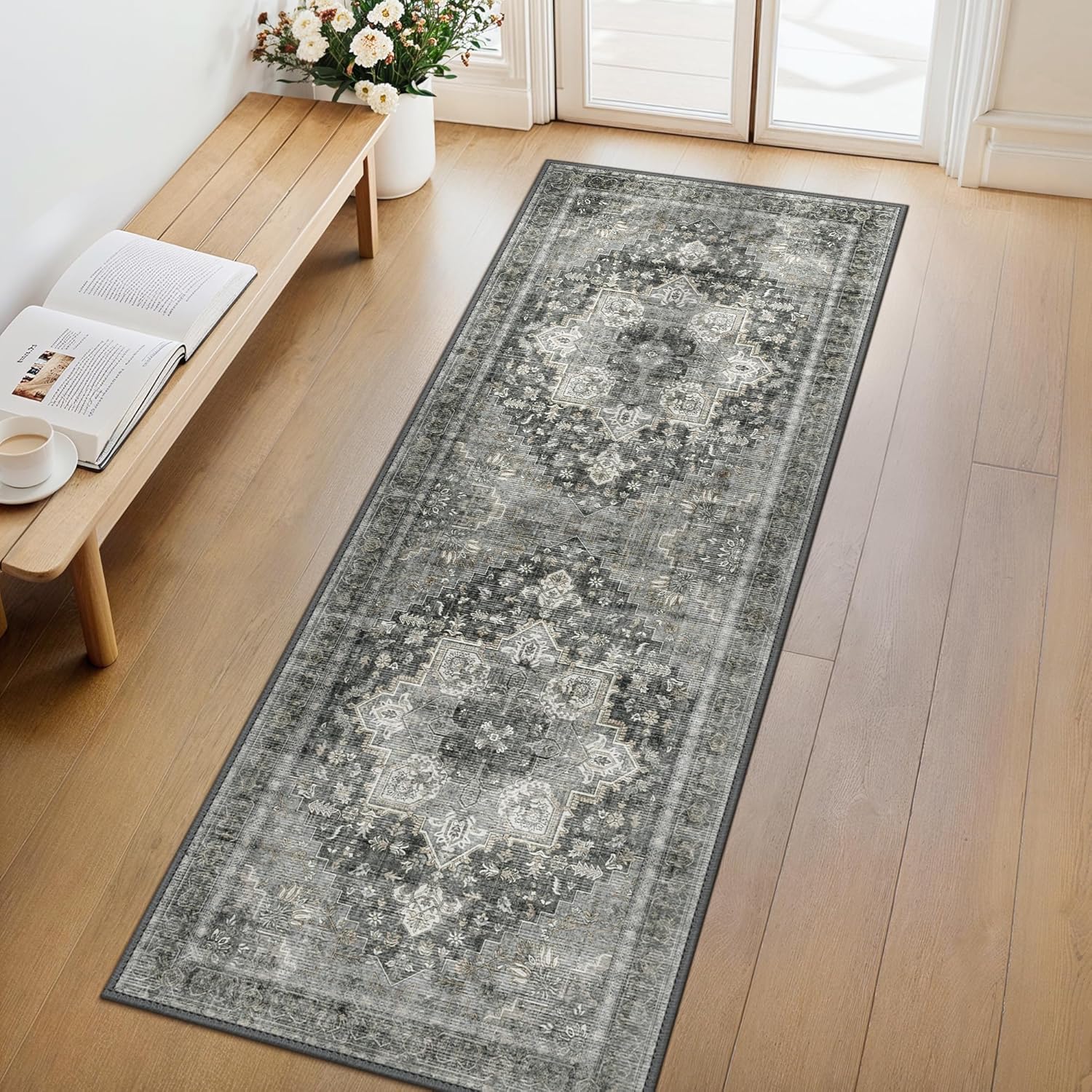 GENIMO 2x4 Runner Rugs for Hallway, Vintage Non Slip Design