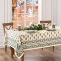 Nomad Harvest Block Print Rectangle Tablecloth 60ftin x144ftin - Fall