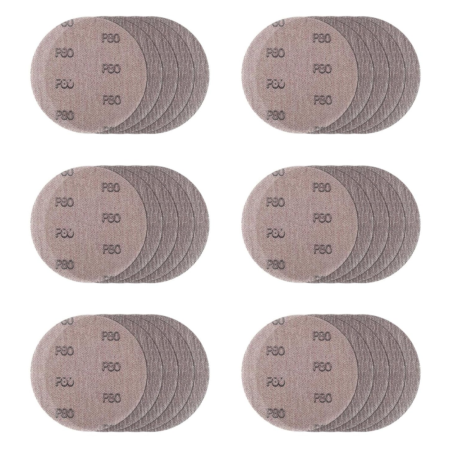 30-Pack 80 Grit Dust-Free Sanding Discs for Ultimate Surface Smoothing