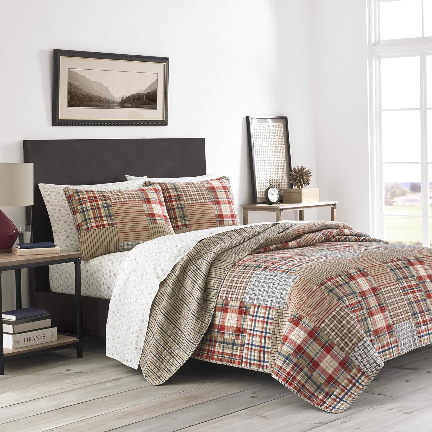 Queen Quilt Set by Eddie Bauer - Reversible Cotton Bedding