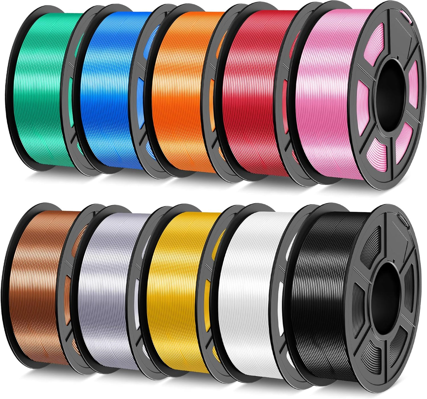 Silk Filament Bundle, 10KG Shiny Silk PLA Filament Pack