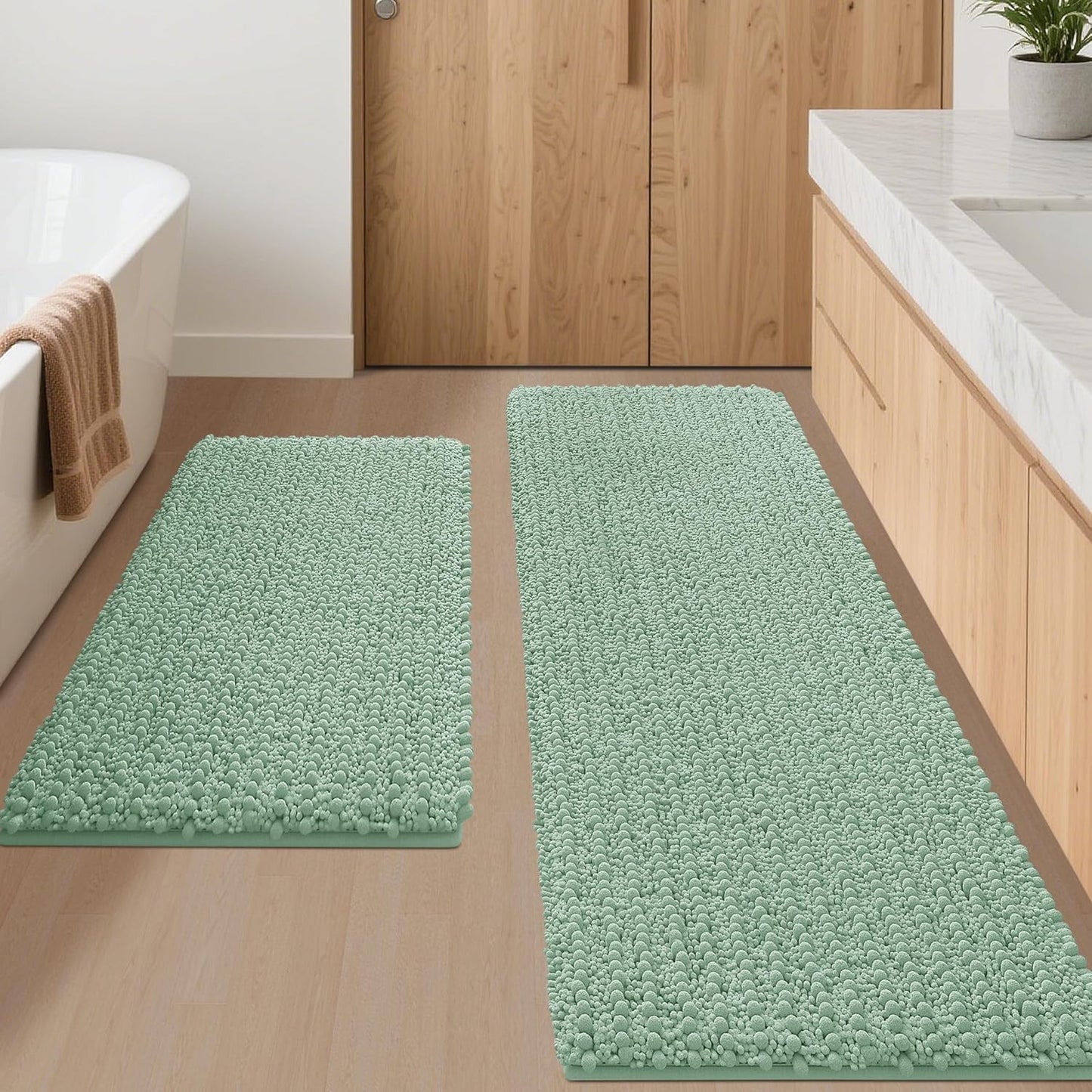 Luxury Chenille Bathroom Rug Mat Set for Ultimate Comfort
