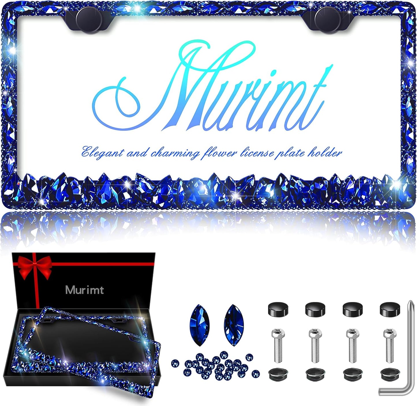 Sparkly Glitter License Plate Frames for Stylish Car Owners