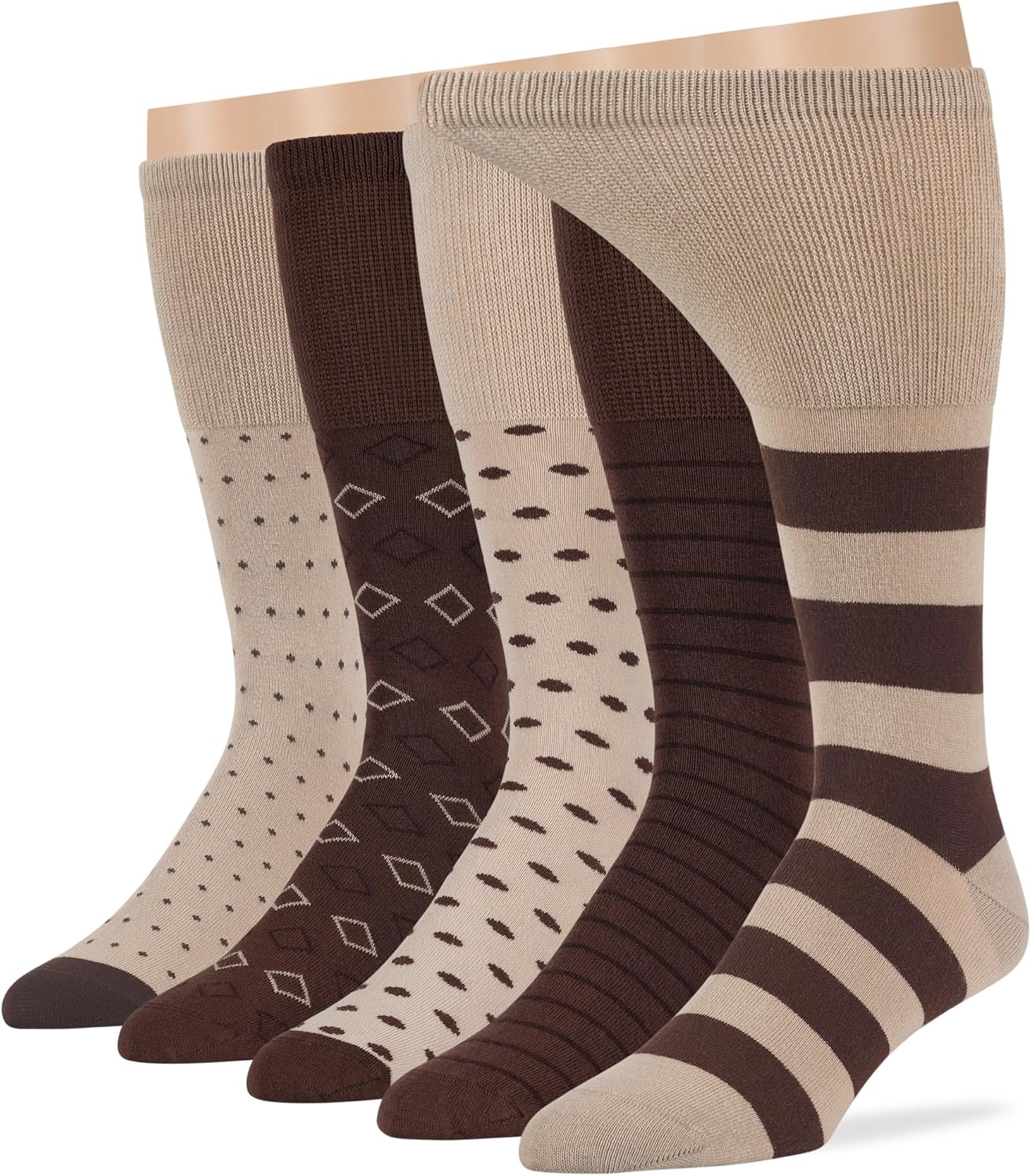 7BigStars Kingdom Men's Non-Binding Cotton Mid Calf Socks Pack