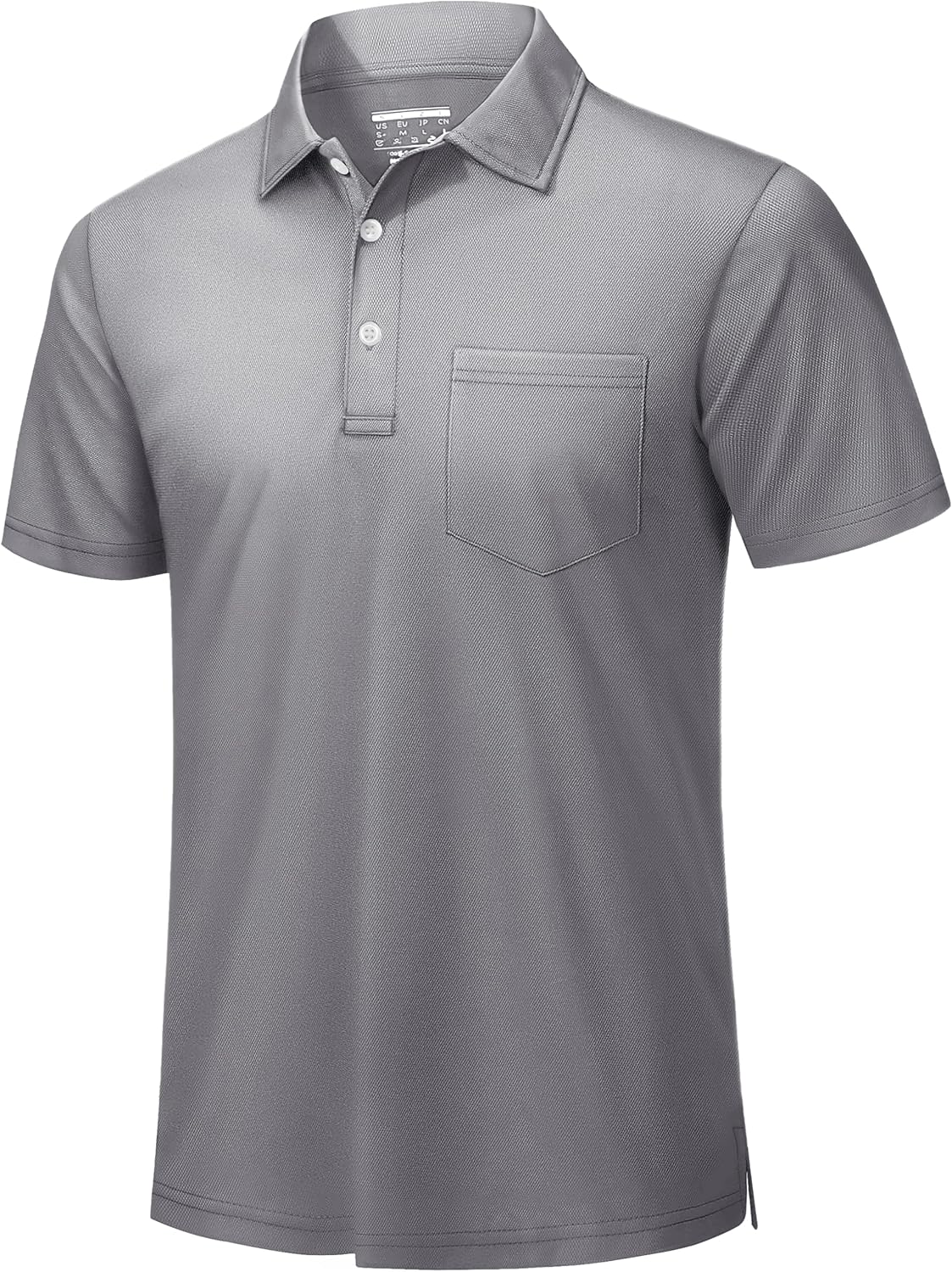 TACVASEN Mens Polo Shirts with Pocket for Golf and Work