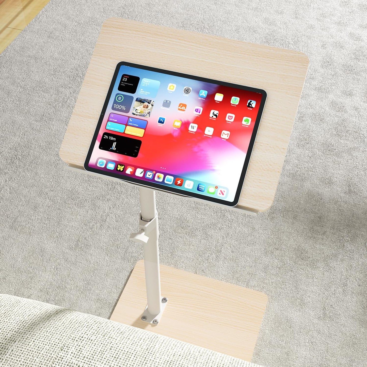 Sofa Armrest Tray Table for Couch - Adjustable Snack Side Table