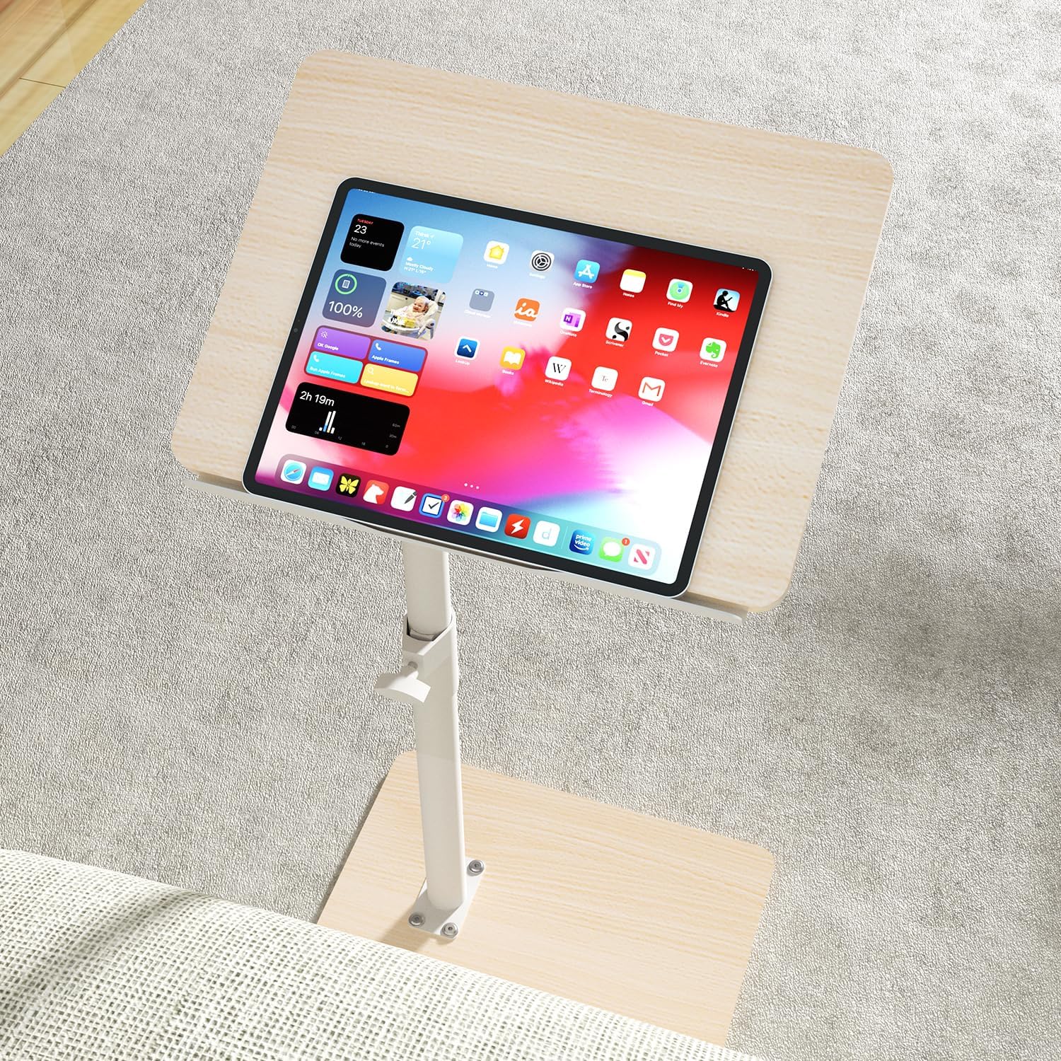 Sofa Armrest Tray Table for Couch - Adjustable Snack Side Table