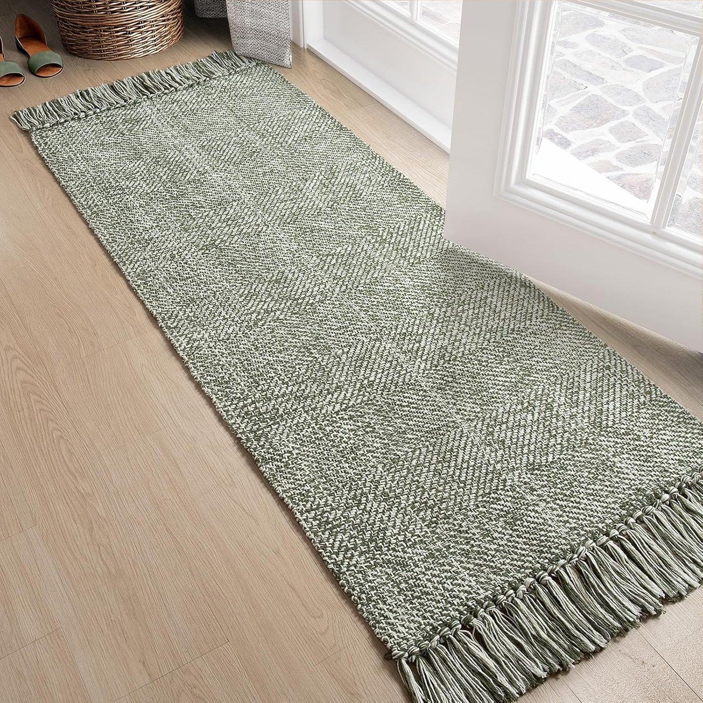 Collive Hallway Runner Rug: Soft Washable Kitchen Rug for Home