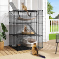 DWVO 3-Tier Cat Cage Indoor Enclosure - Stable DIY Playpen for 1-2