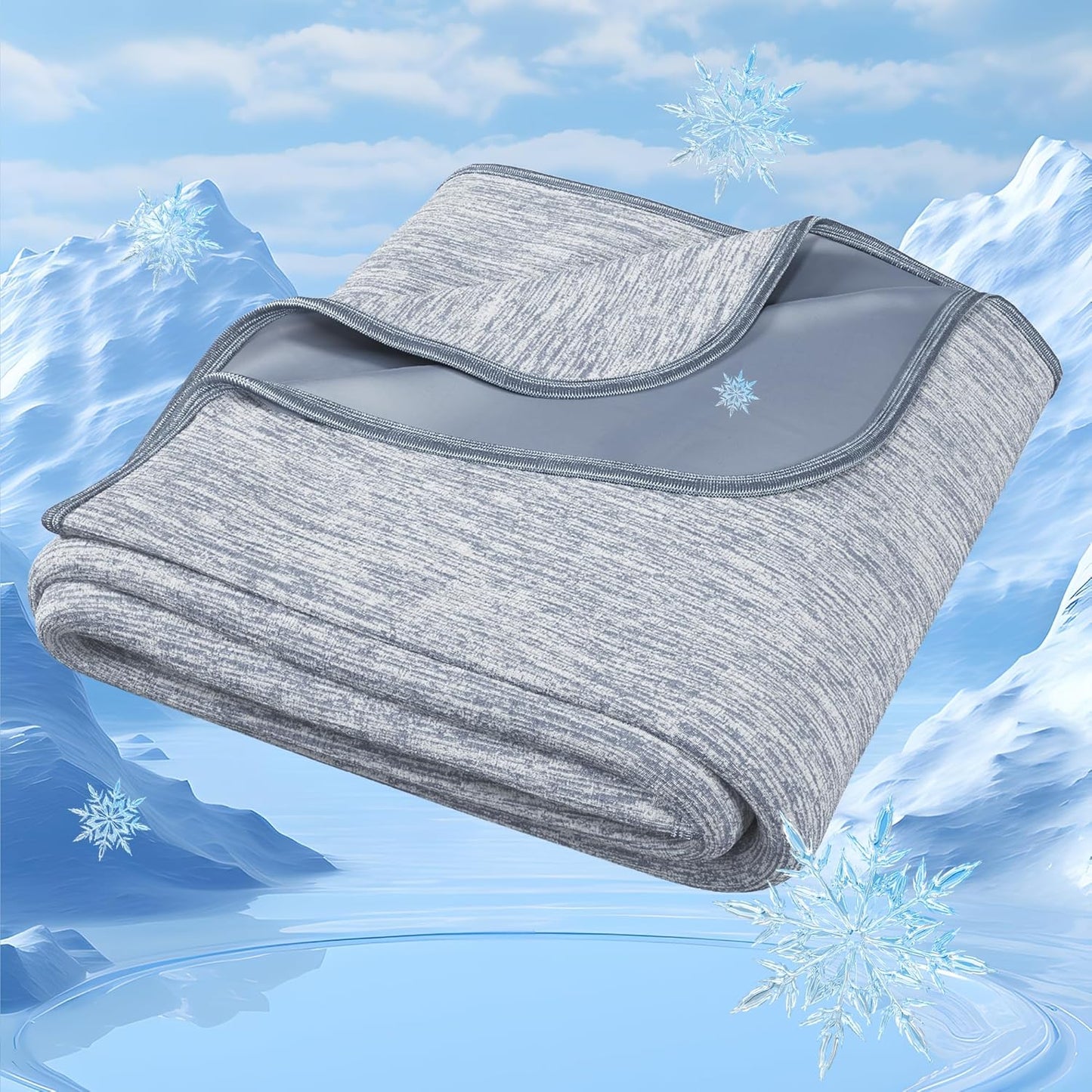 Cooling Blanket for Hot Sleepers - King Size Soft Grey Comfort