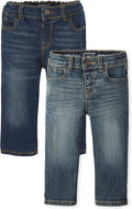 Children's Place Toddler Boys Straight Leg Jeans Pack of 2 - Durable