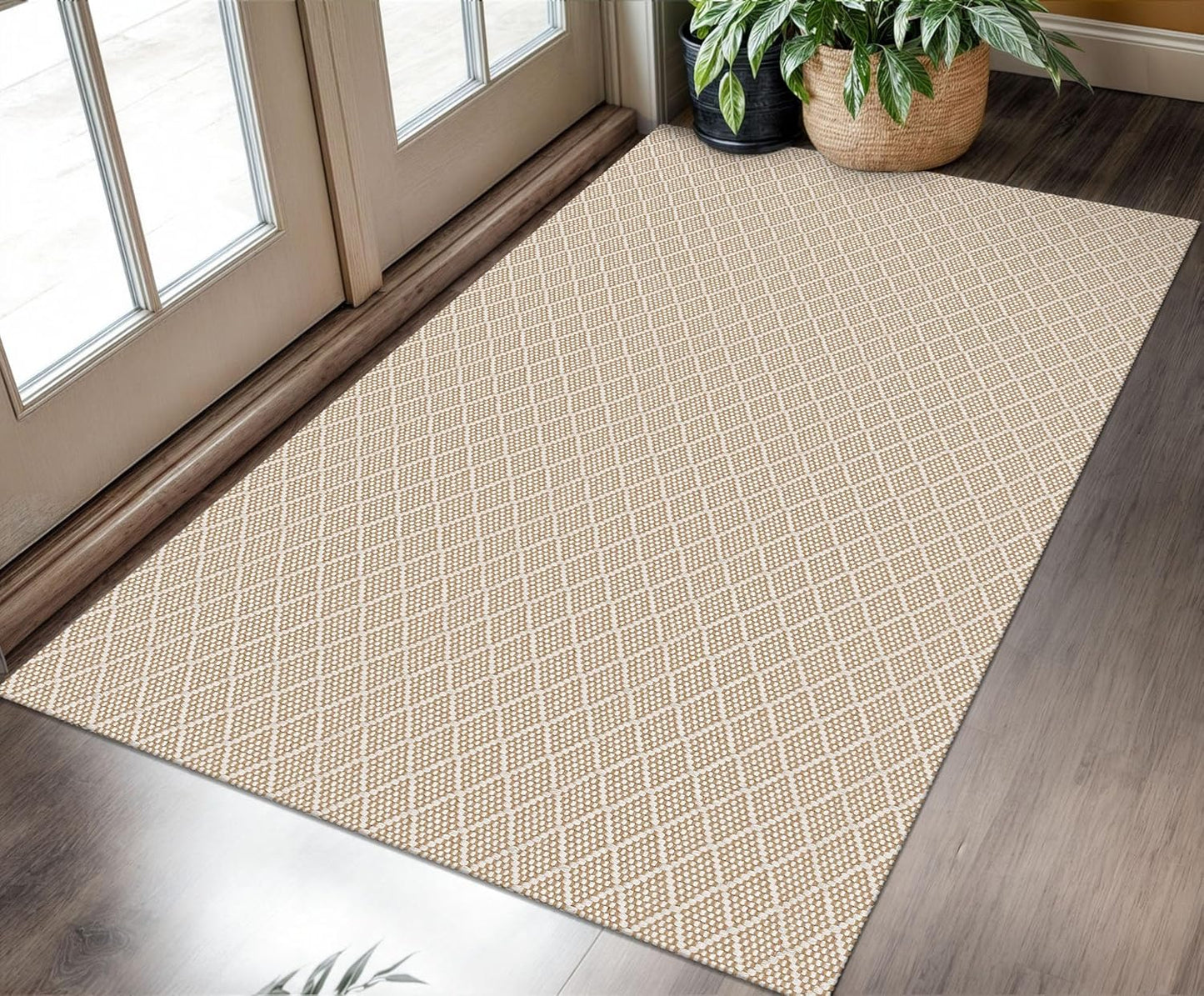 KOZYFLY Area Rug 3x5 Ft Washable Non Slip Indoor Door Mat