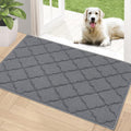 Indoor Doormat 36x59 in Grey - Absorbent Low Profile Front Door Mat