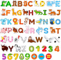 Wooden Kids Magnets 26 Animals, Letters & Numbers - Educational Fun